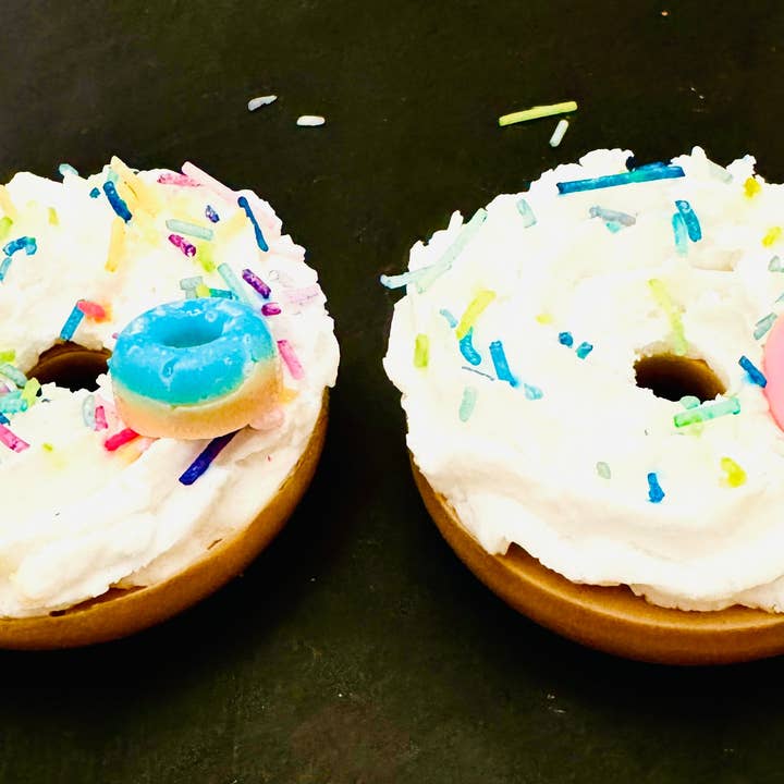 Donut Soaps with Charms for wholesale by Breathe.