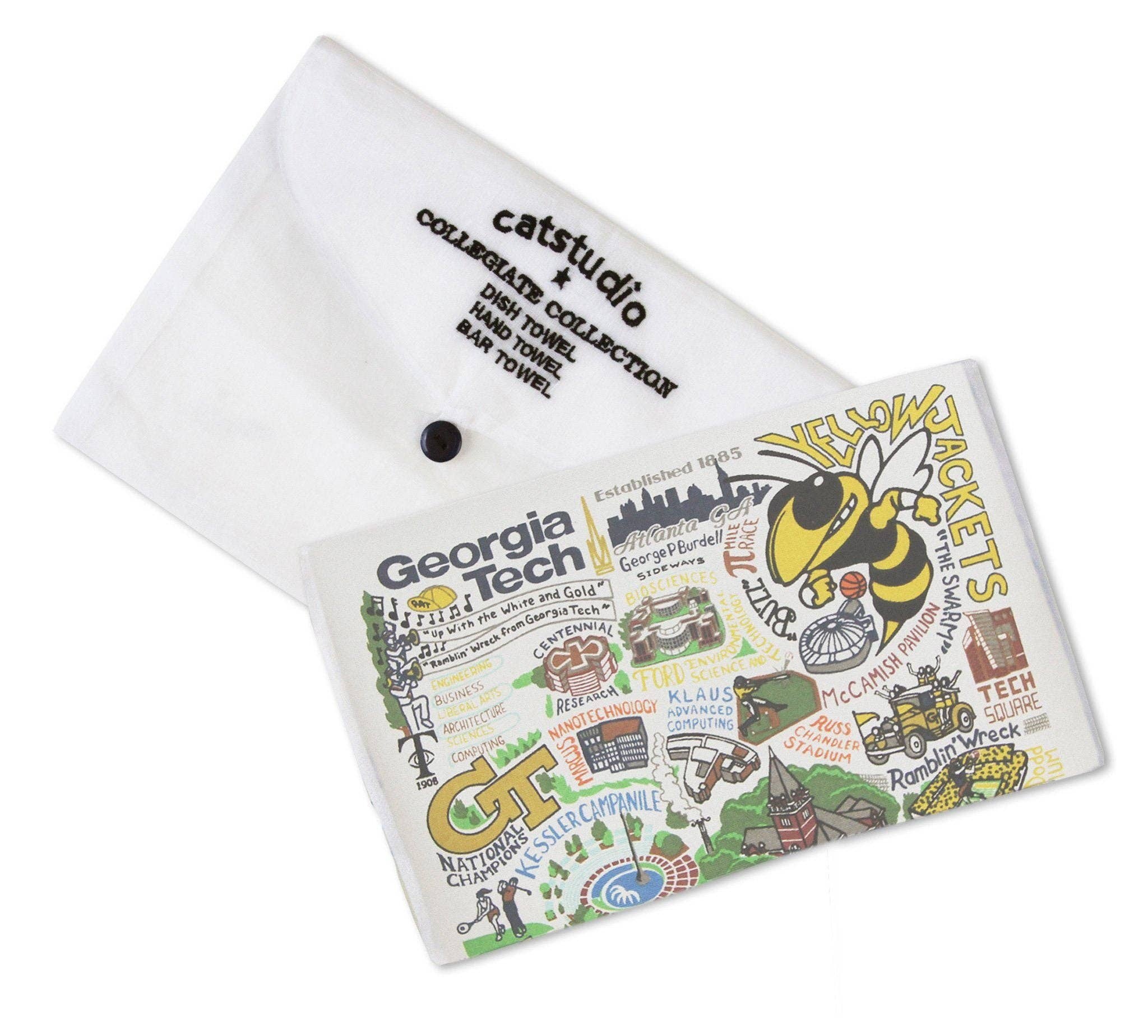 catstudio - Wholesale Tea Towel - Georgia Tech Collegiate Dish Towel1