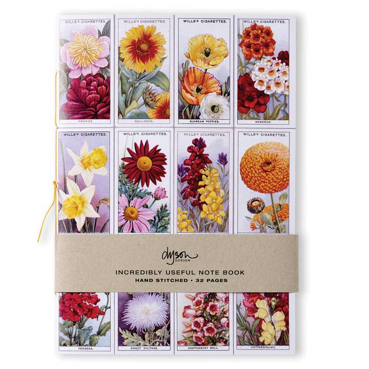 NB09 FLOWERS TWO Hand Finished Notebook for wholesale by Dyson Design
