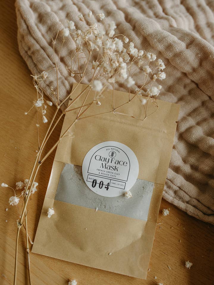 French Green Clay Mask with Gluten Free Rolled Oats for wholesale by FastingHouse