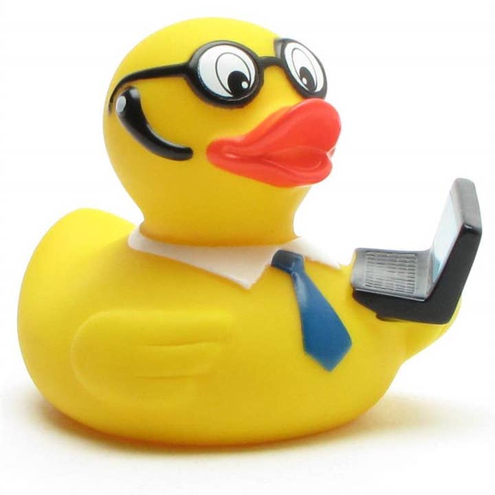 Rubber duck with notebook - rubber duck for wholesale by Duckshop
