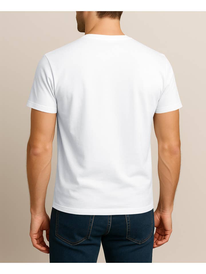 I-Wear Brands - Wholesale T-Shirt - Men's - 6 Pack Men's White Classic Crew Neck Short Sleeve Undershirt