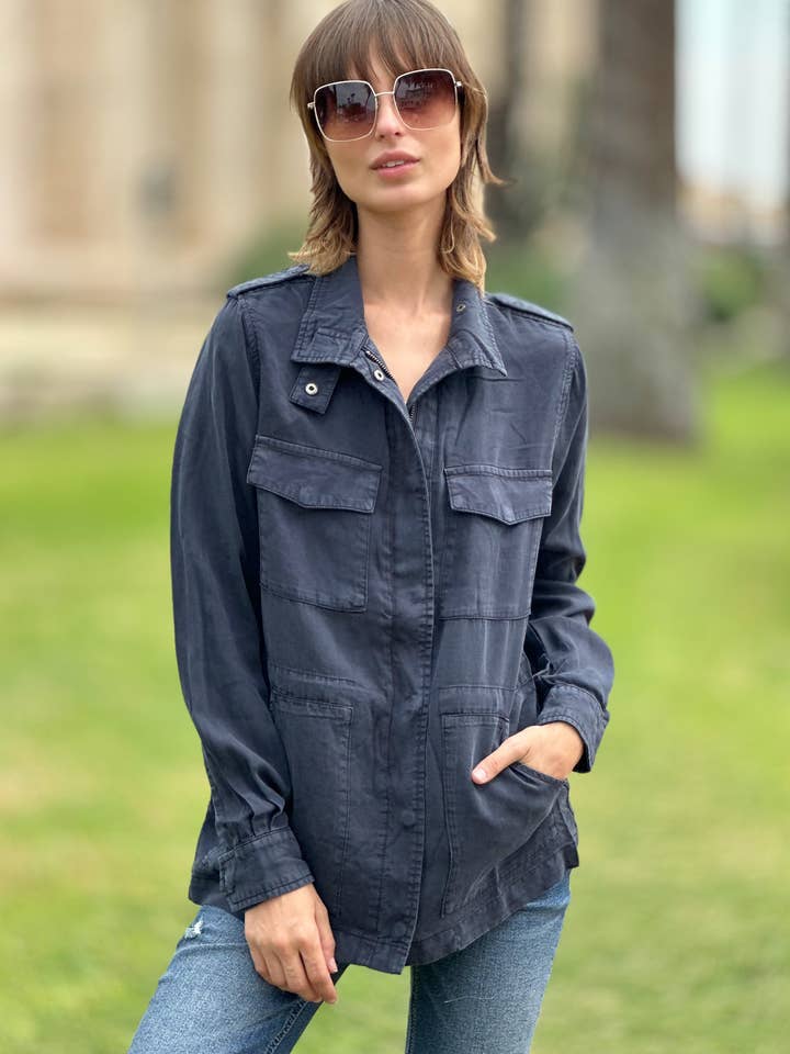 Blue Black Swing Jacket for wholesale on Faire1