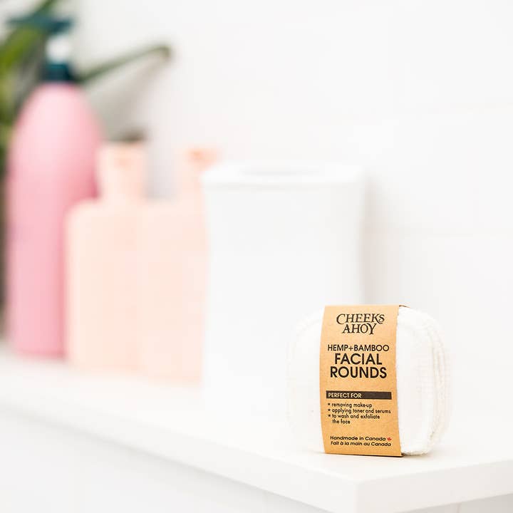 Cheeks Ahoy - Wholesale Cotton Pad - Hemp + Bamboo Facial Rounds1