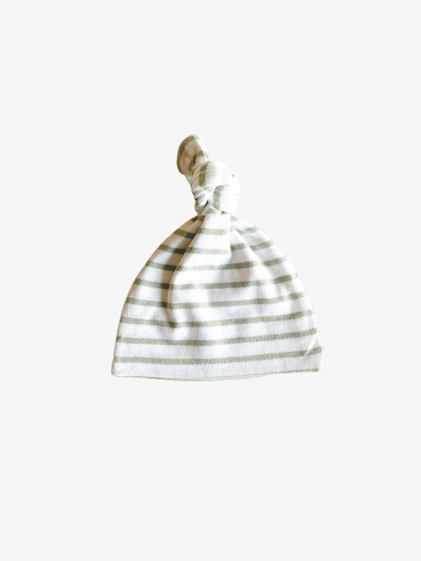 Jack Davis Apparel – wholesale Mössa för nyfödda - Baby – TOPP KNUT HATT | SALVIA + VIT RAND