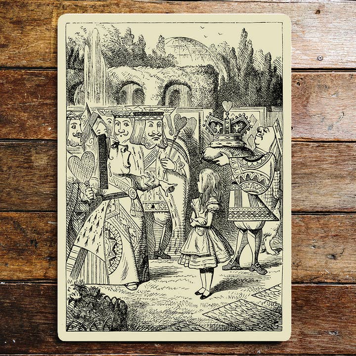 The British Metal Signs Company – Großhandel Schilder – Wandschild „Alice im Wunderland Queen Garden“ aus Metall