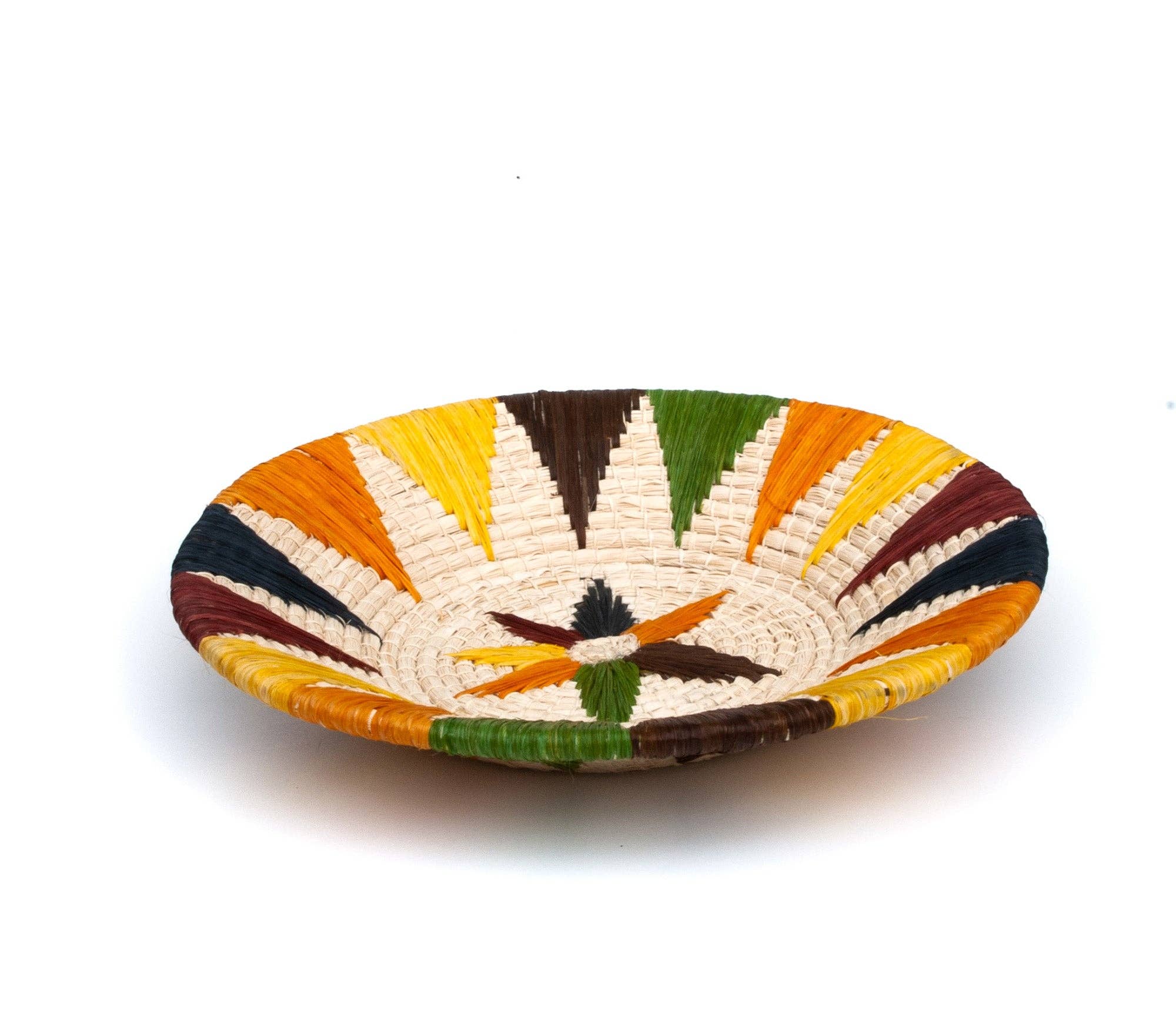 Amazon Ecology - Vente Paniers - Panier décoratif Chevron arc-en-ciel et fleur étoilée - Commerce équitable et tissé à la main1