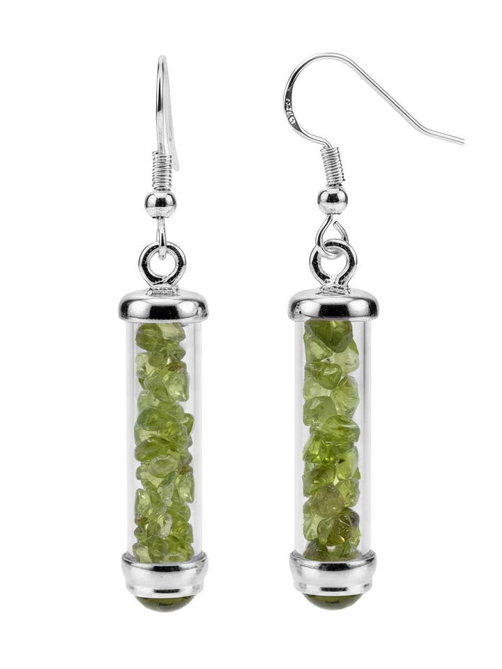 Peridot Flakon Øreringe - Ædelstensstyrke GPE15 for engroshandel hos Starlinks Gifts