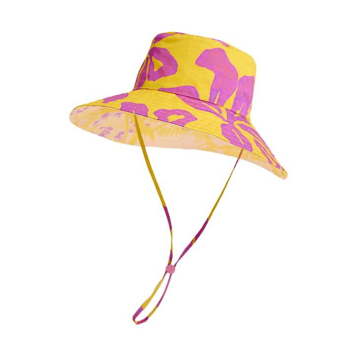 Sombrero Reversible "Tropical Bliss" - Hora Dorada para venta al por mayor de Lost Pattern NYC