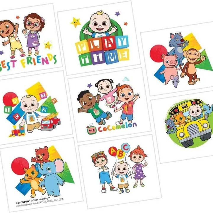 Party Expo, LLC - Wholesale Temporary Tattoo - Kids - Cocomelon - Tattoos