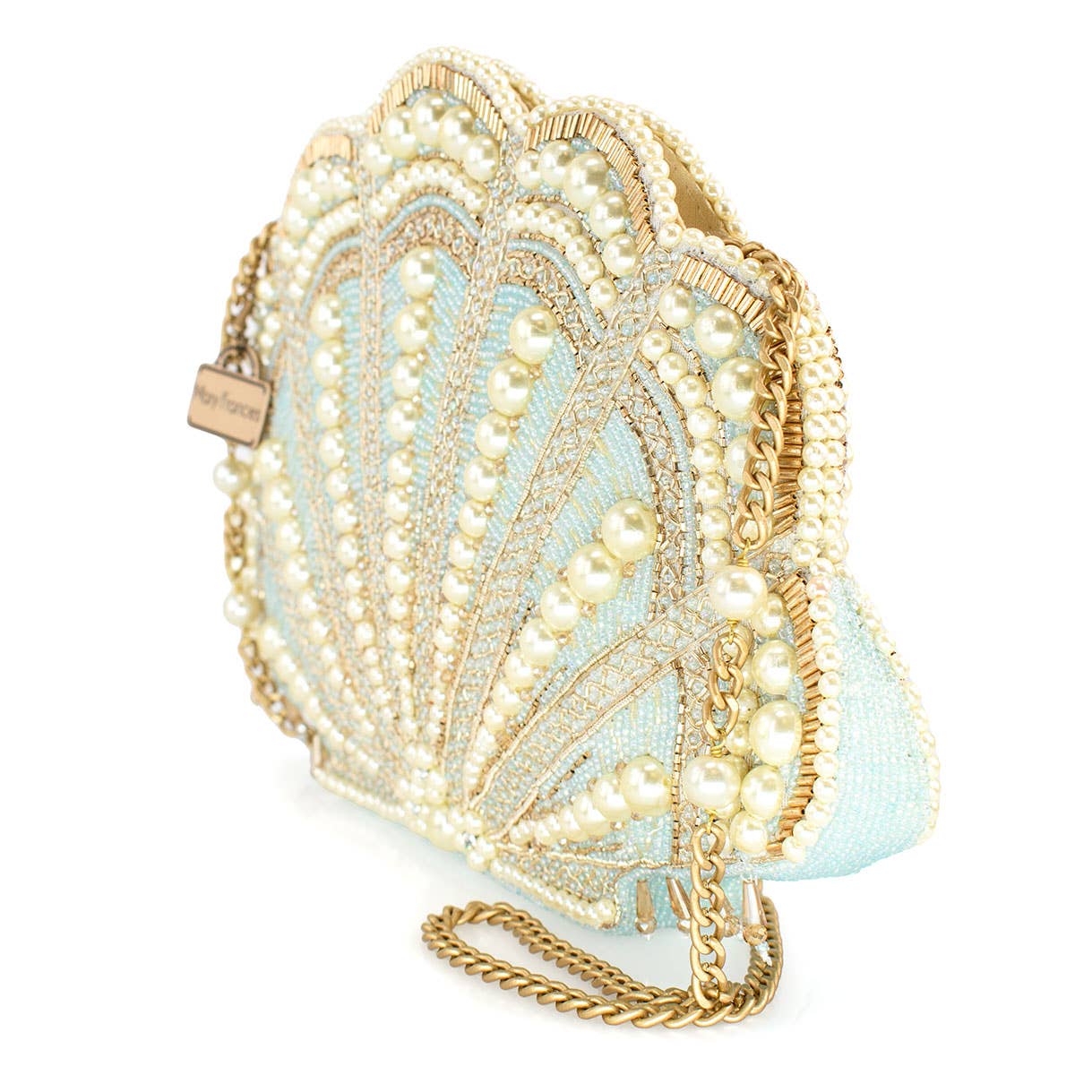 Mary Frances Accessories - Wholesale Crossbody Bag - Women's - Seaside Luxury Pearl and Beaded Shell Crossbody Handbag2