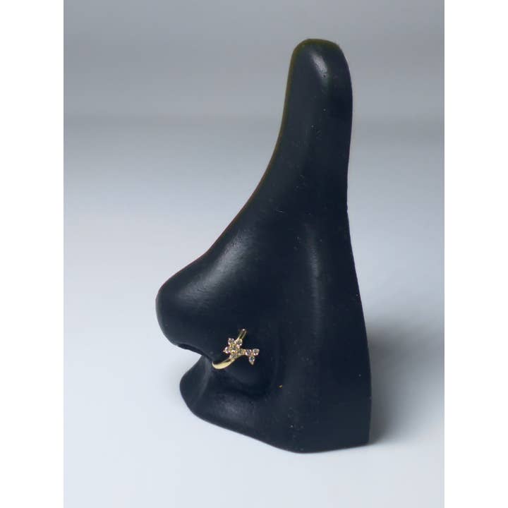 Zahav Jewelry - Vendita all'ingrosso Piercing ad anello per naso - Anello da naso 10kt | Anello da naso a fiore I in oro massiccio | Anello da naso in oro | Perno da naso in oro | Gioielli in oro I Gioielli per tutti i giorni