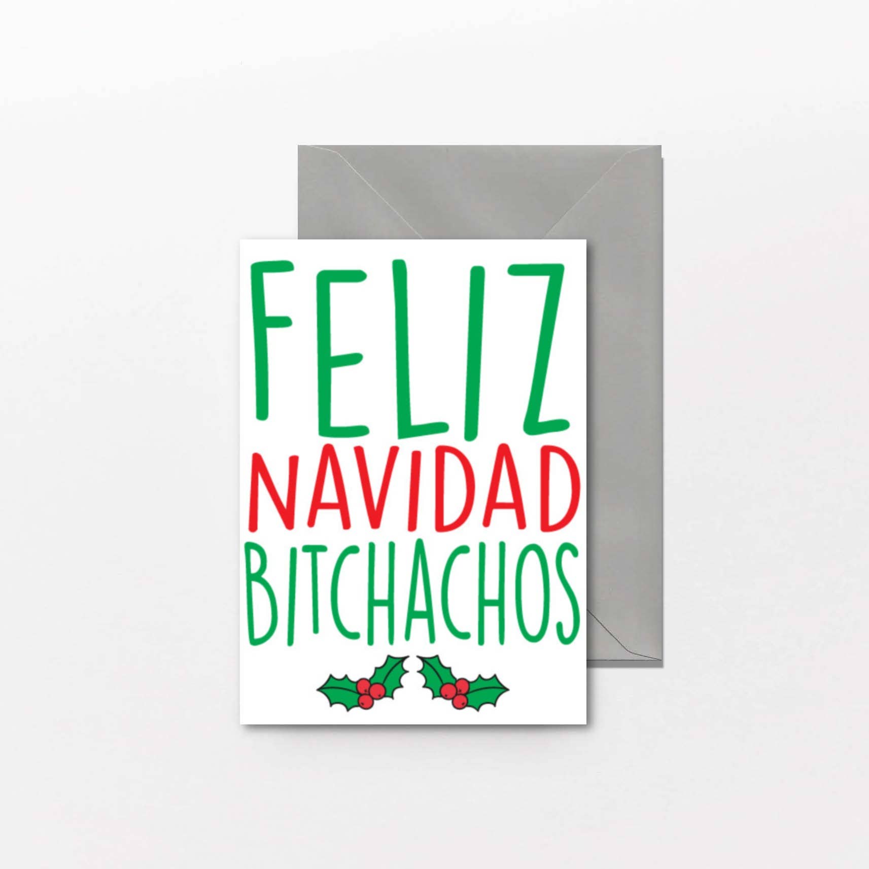 Cheeky Chops Cards & Wanky Candles - Wholesale Christmas Card - Feliz Navidad Merry Christmas Card1