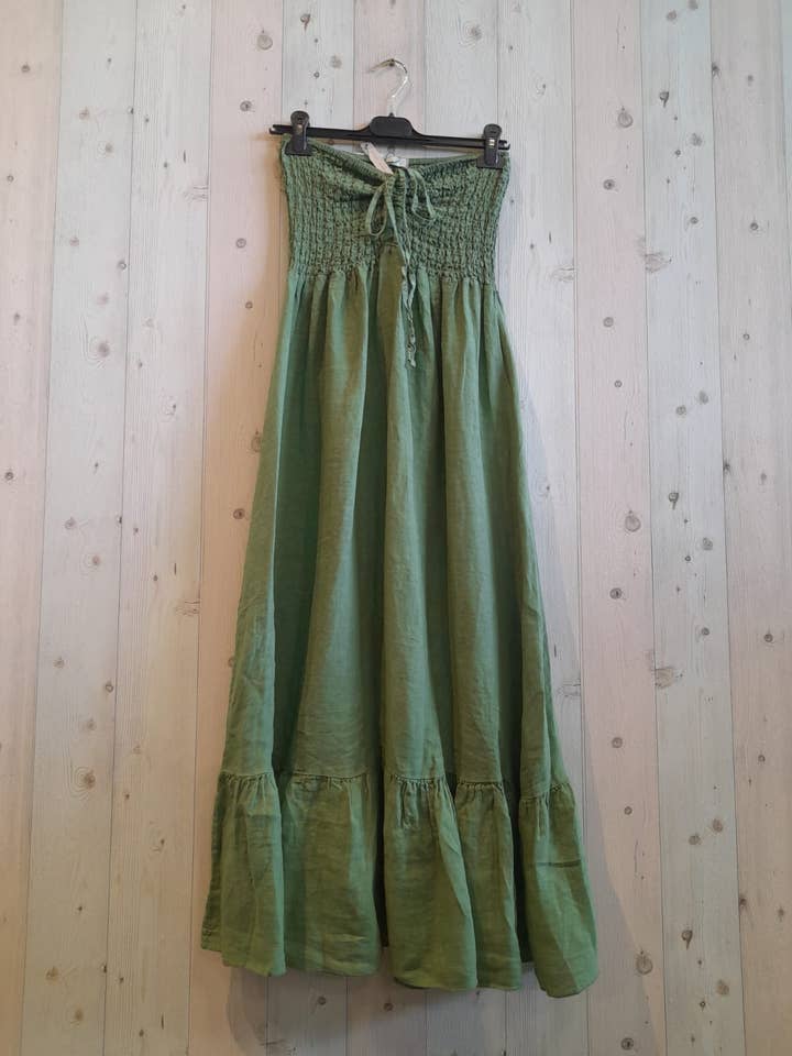 Linen & More - Wholesale Dress - Women's - REF 72139 100% LINEN WORD OF HONOR DRESS