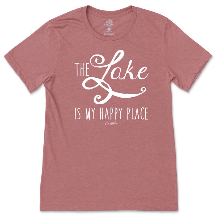 Cora Oakes Collection - Wholesale Screen Printed T-Shirt - Women's - Lake is my Happy Place T-Shirt