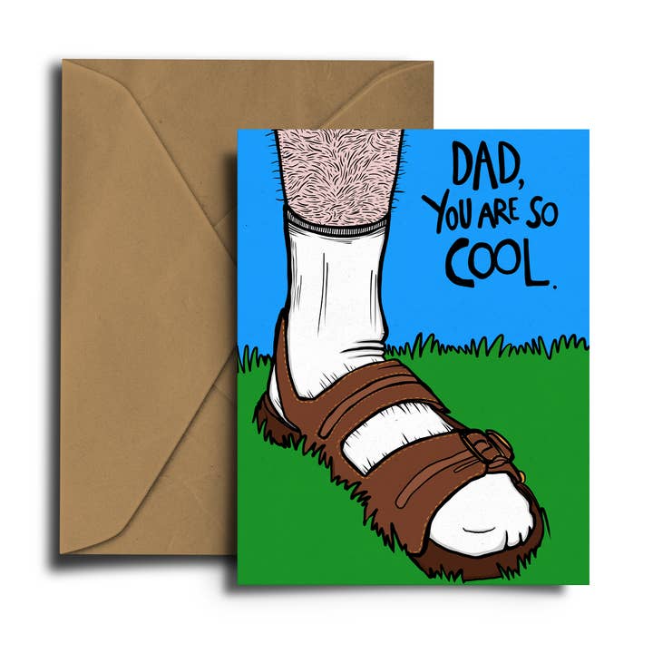 Papá, Eres Tan Genial - Tarjeta del Día del Padre para venta al por mayor de Dixon Does Doodles