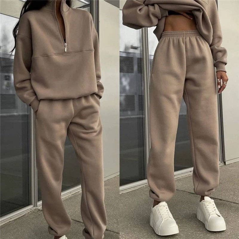 UZ Wholesale Store - Wholesale Lounge Set - Women's - Casual Long Sleeve sweatshirt And Pants Set1