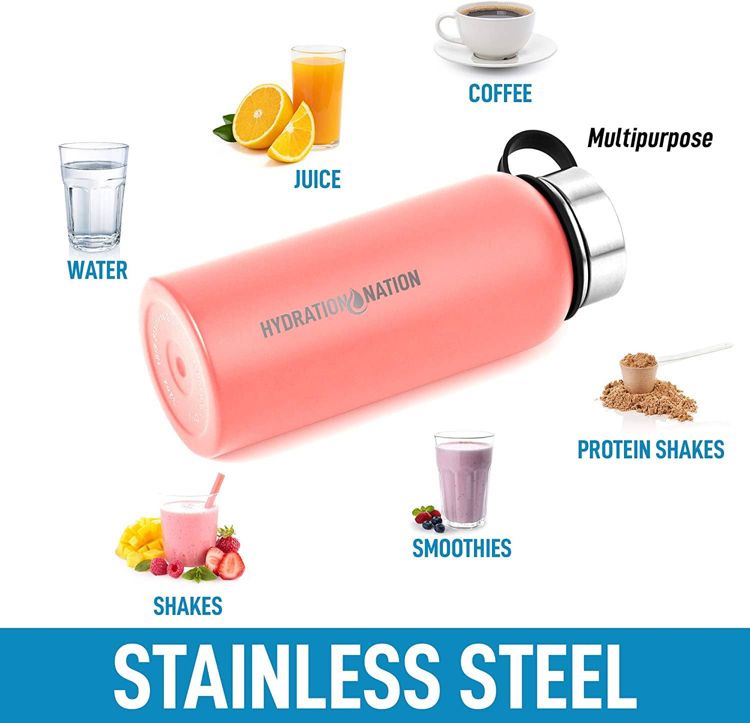 Zulay Kitchen - Wholesale Water Bottle - Stainless Steel Vacuum Insulated Water Bottle23