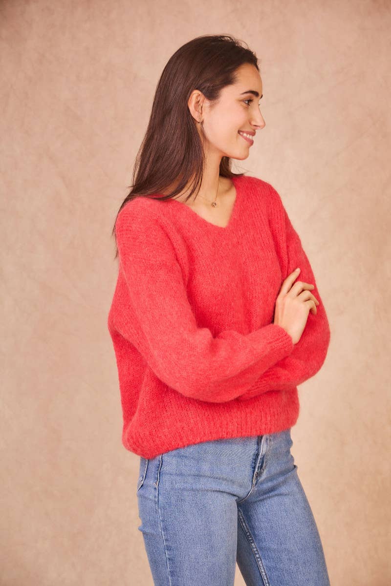 Calie Paris - Wholesale Knit Sweater - Women's - V-Neck Kid Mohair Sweater25