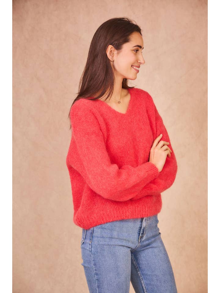 Calie Paris - Wholesale Knit Sweater - Women's - V-Neck Kid Mohair Sweater25