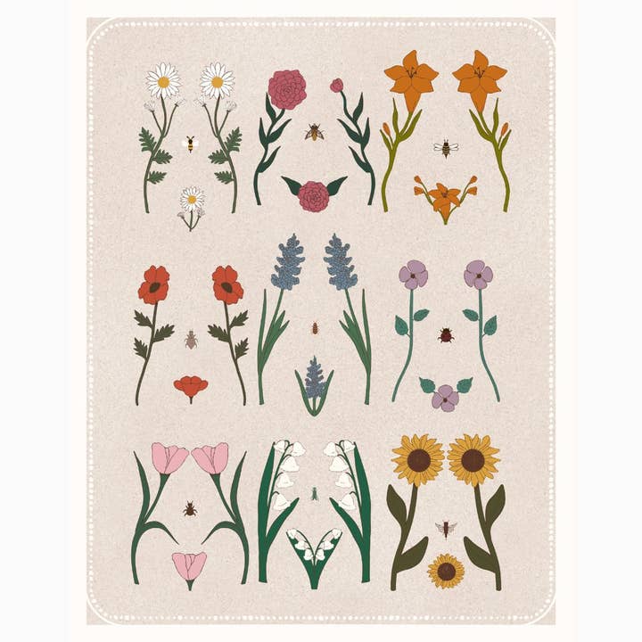 Bodies are Beautiful: Wildflower Body Anatomy Print for wholesale by Brittany Bouyer