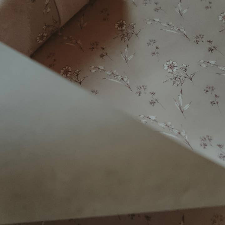 MyDesignPictures - Wholesale Flat Wrap - White flowers pastel rose Wrapping Paper 4