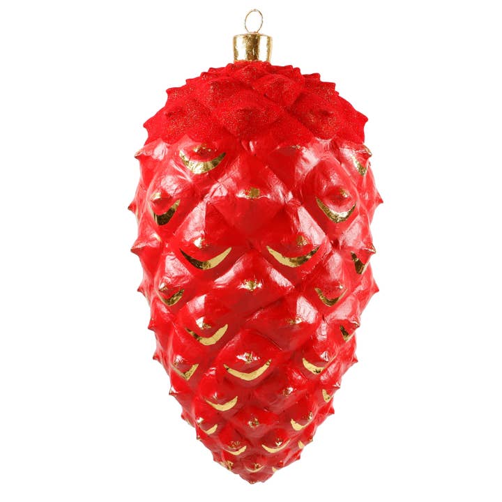 MIN 1 - 24" PINE CONE COLOR - RED for wholesale by LUX FRAGRANCES