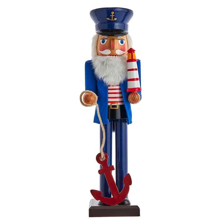 Kurt S. Adler, Inc. - Wholesale Holiday Nutcracker - 15"SAILOR NUTCRACKER W/ANCHOR+LIGHTHSE