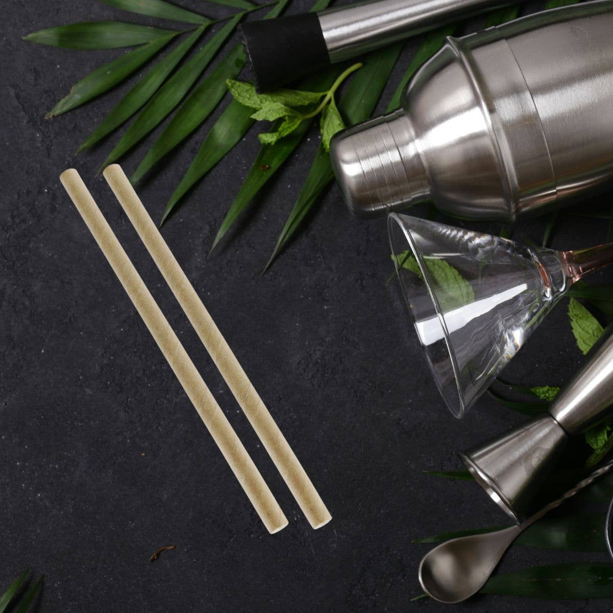 Fackelmann - Wholesale Drink Stirrer - Box of 50 Fackelmann Eco Fri brown rigid paper straws1