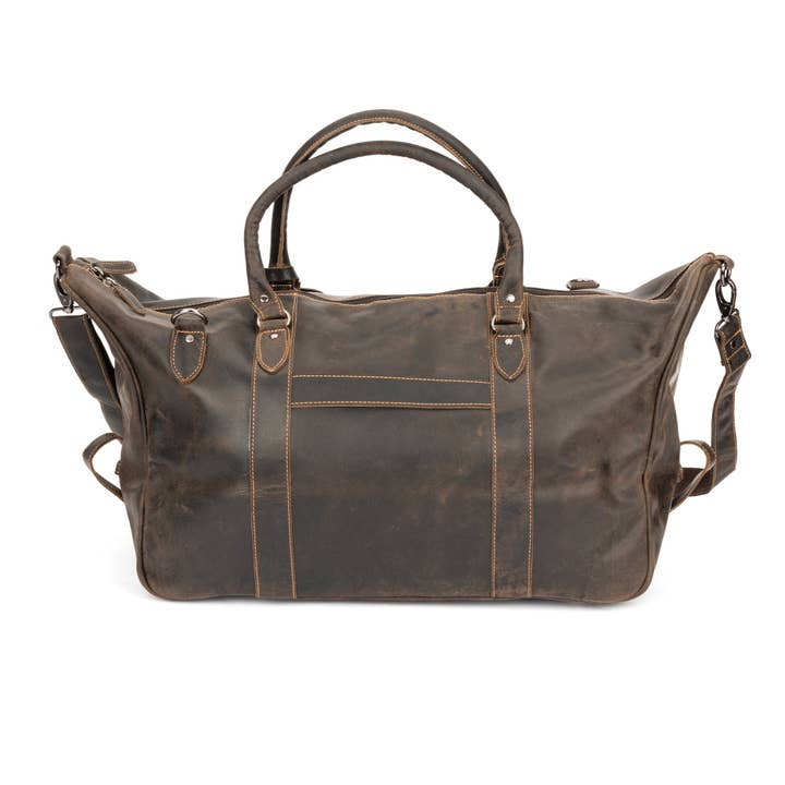 Greenwood Leather AU - Wholesale Weekender bag – men's - THE WEEKENDER DUFFLE BAG - BROWN GW12797BRN3