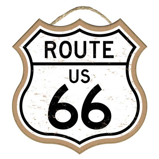 Plaque bois Route US 66 10", panneau - Rt Rt Route 66 pour la vente par SJT Enterprises, Inc.