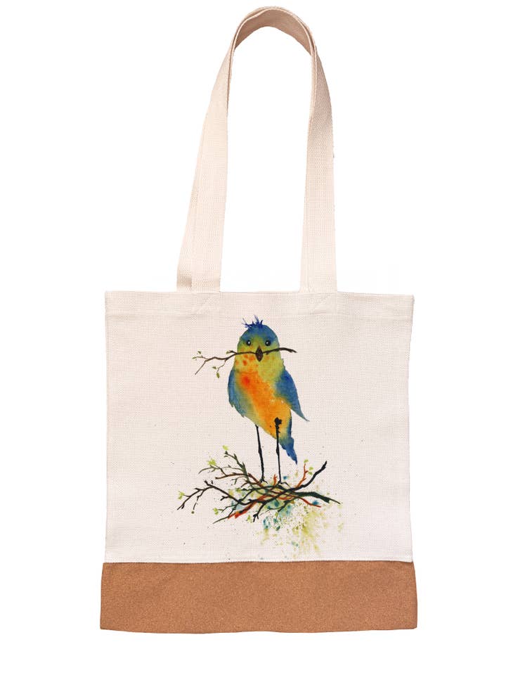 Linne-/Canvasväska - Bo - Söt Fågel för wholesale av Oladesign