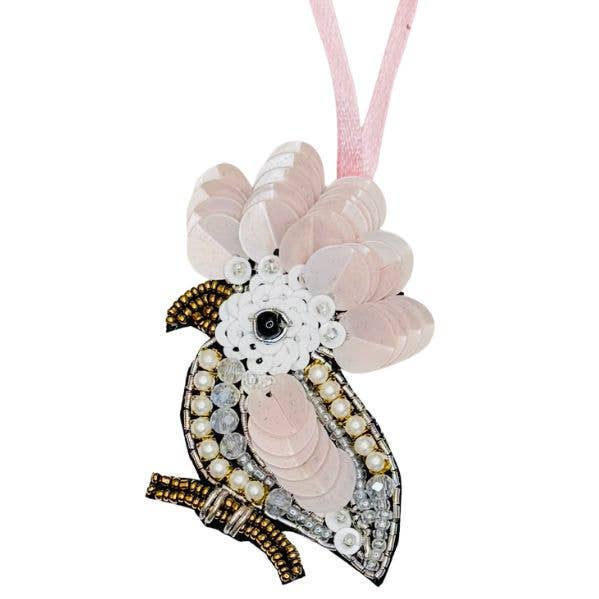 Beaded Ornament - Fancy Cockatoo for wholesale by Gypsea Beach Club
