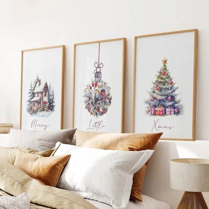Painting Snowy Christmas Tree Nursery Wall Art for wholesale by Art Lane