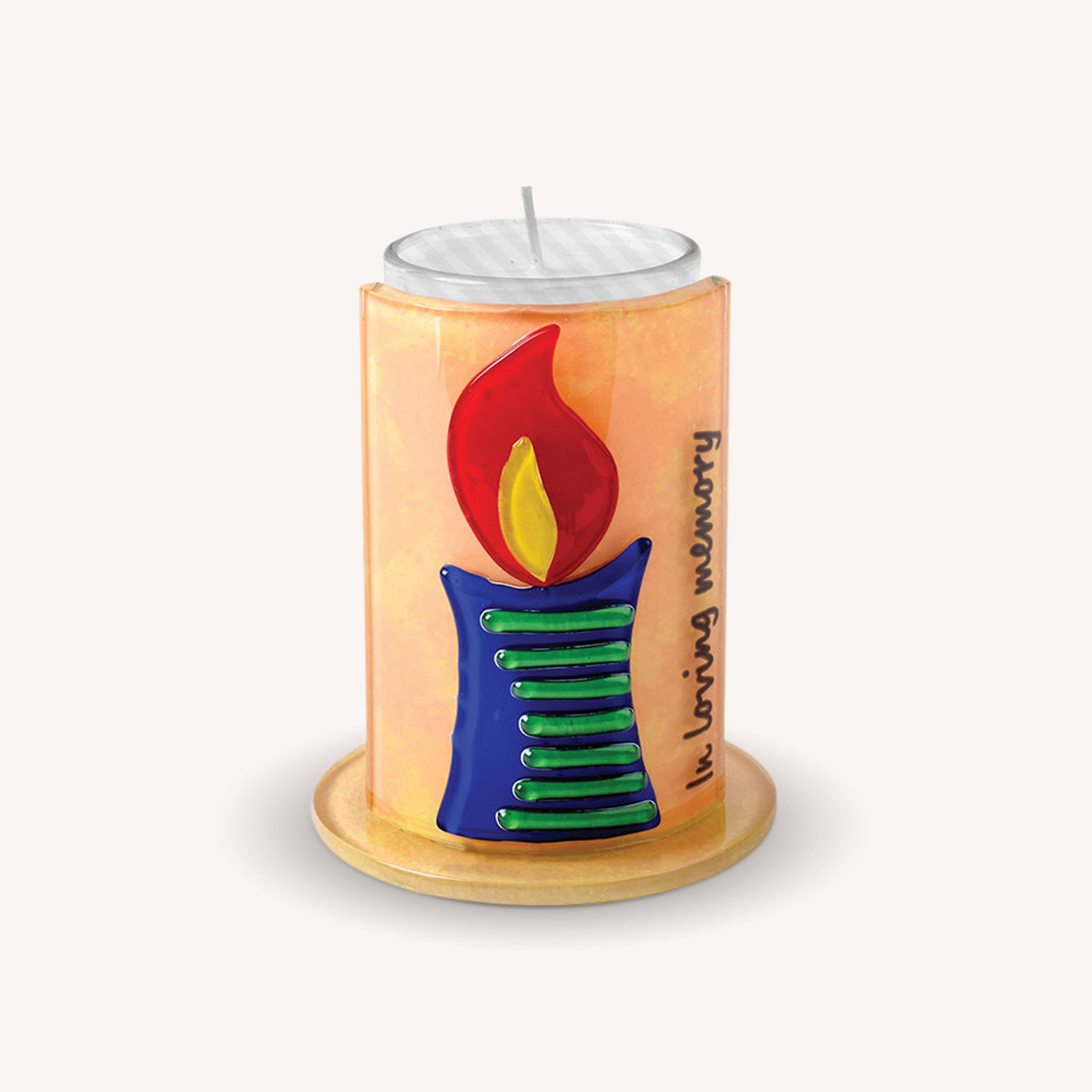 Ner Mitzvah - Vendita all'ingrosso Portacandele - Portacandele commemorativo Yahrzeit in vetro fatto a mano0