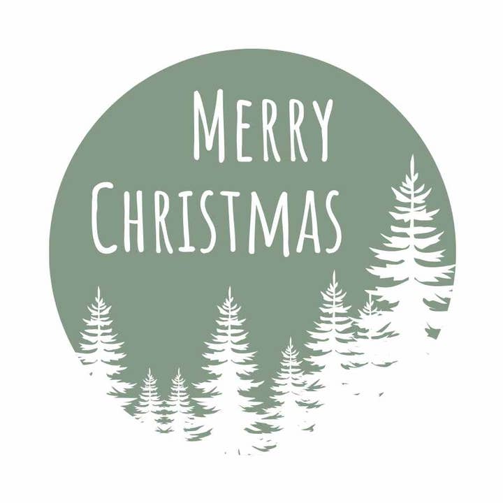 Labels – Merry Christmas – Olive Green – 250 Pieces for wholesale by Mini Art Products