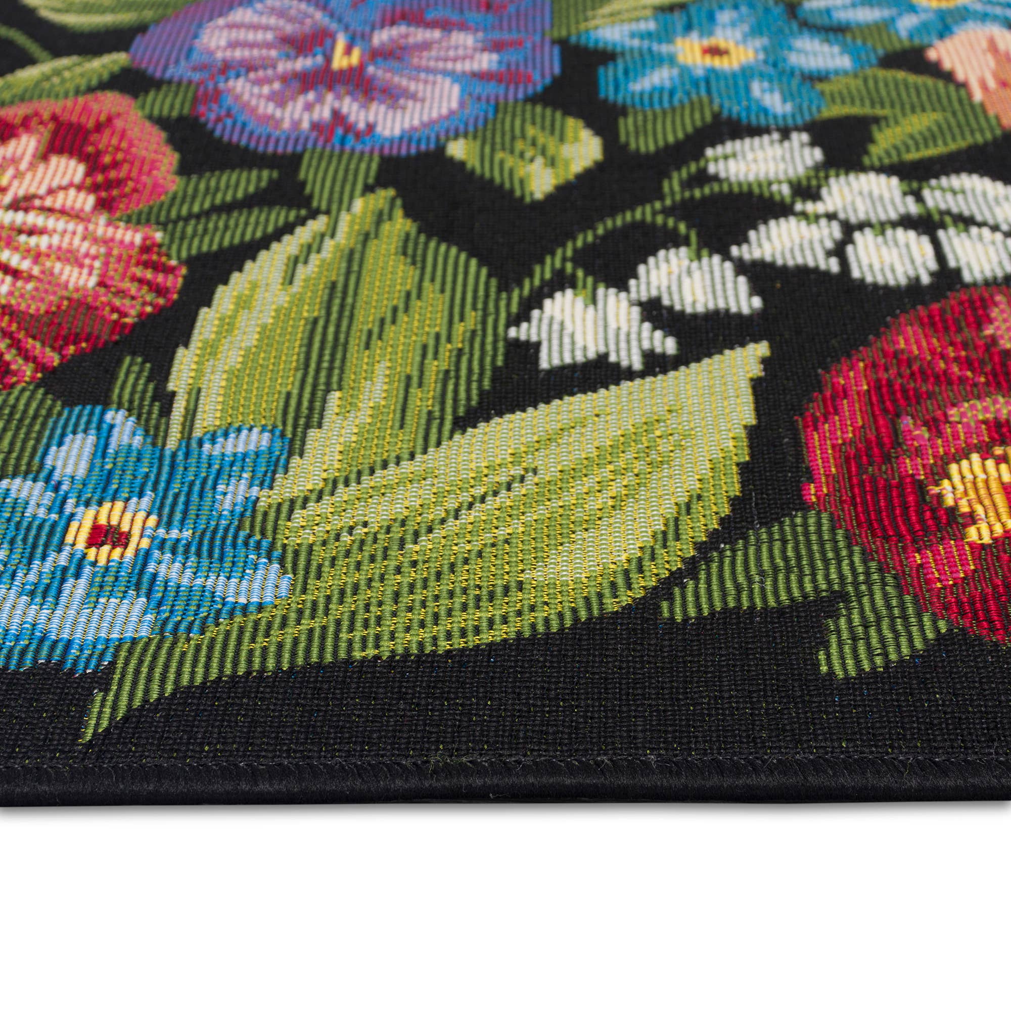 Esencia Secret Garden Indoor/Outdoor Mat Black for wholesale on Faire3