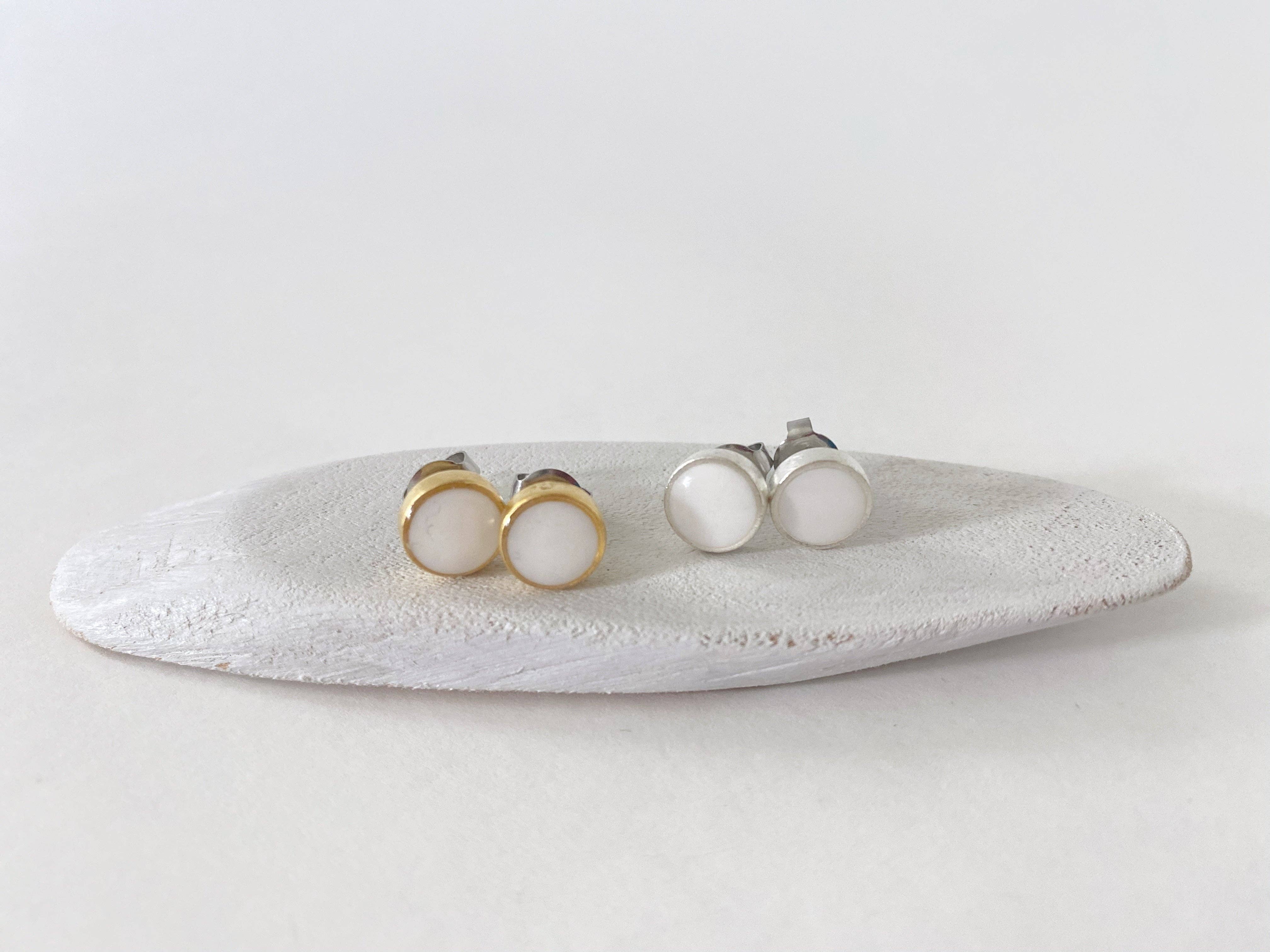 Jenica Jewelry - Wholesale Stud/Post Earrings - Small White Stud Earrings - Multiple Options2