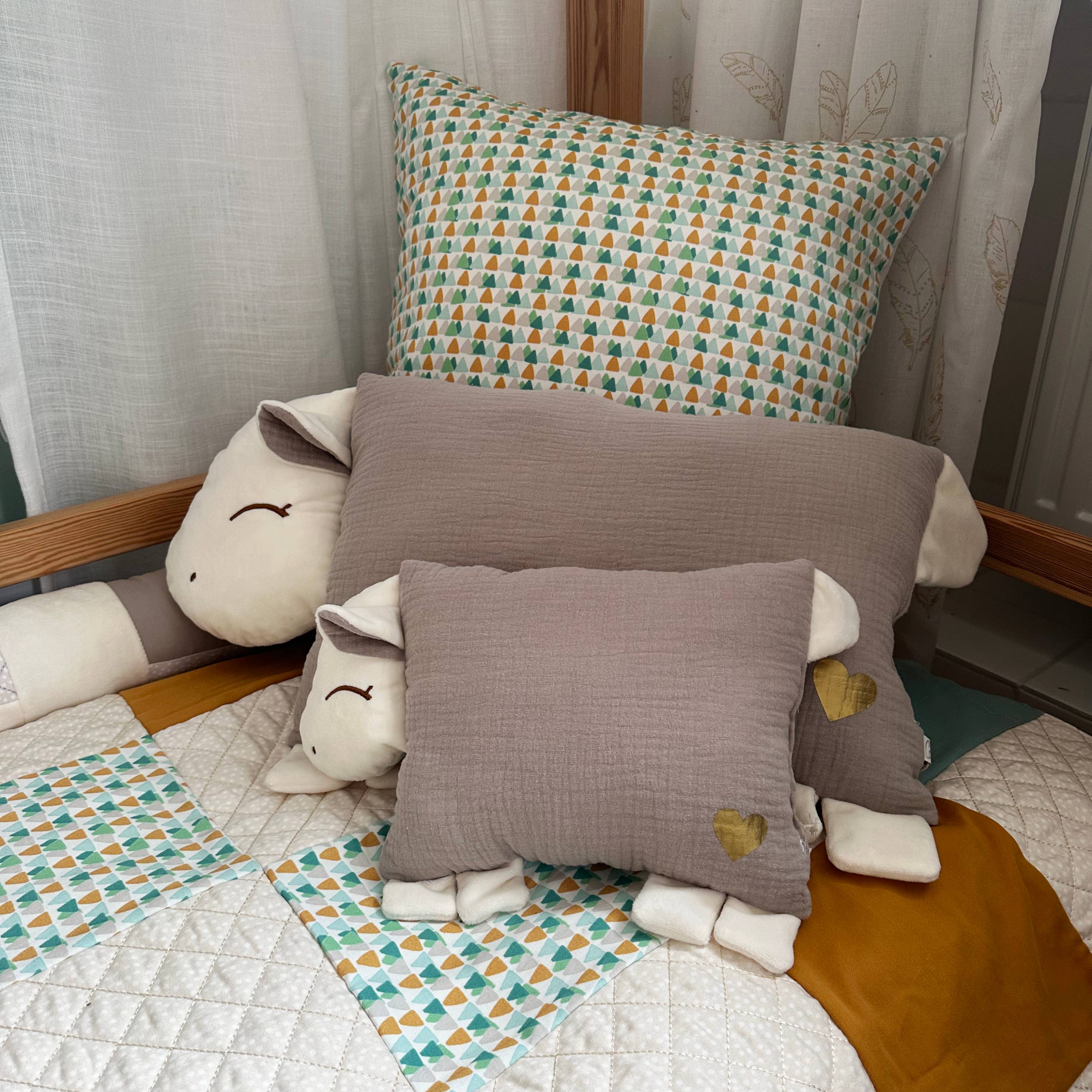 CANENYA - Wholesale Stuffed/Plush Toy - Kids & Baby - Schaf Schorsch sheep pillow made of muslin for children2