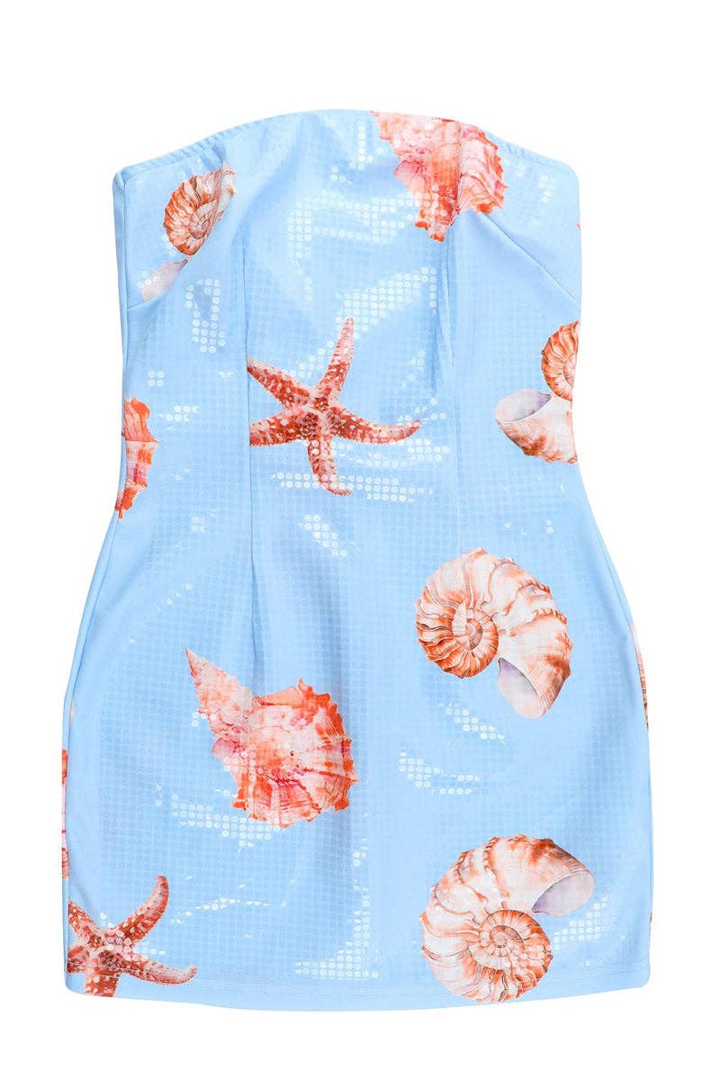 Mccolin – wholesale Dress – Women's – Strapless Starfish Print Dress8