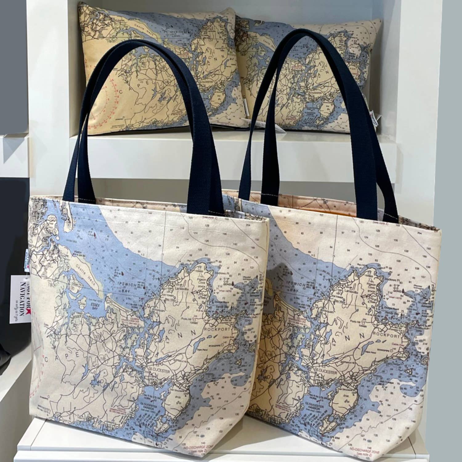 Not for Navigation - Wholesale Tote Bag - Women's - Classic Custom Tote — Personalized Nautical Map or Location 3