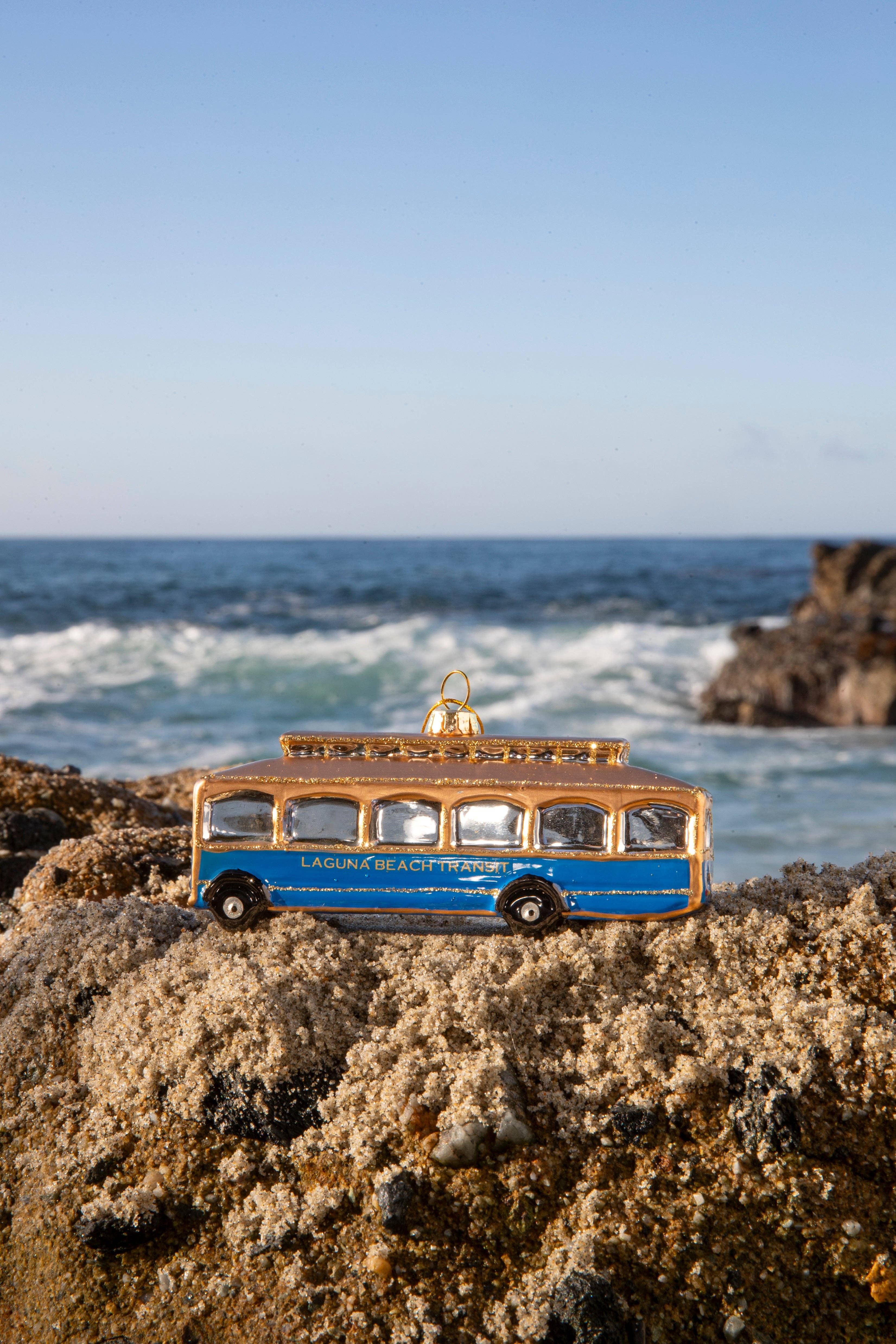 Iconic Ornaments - Wholesale Ornament - Laguna Beach Trolley Ornament1
