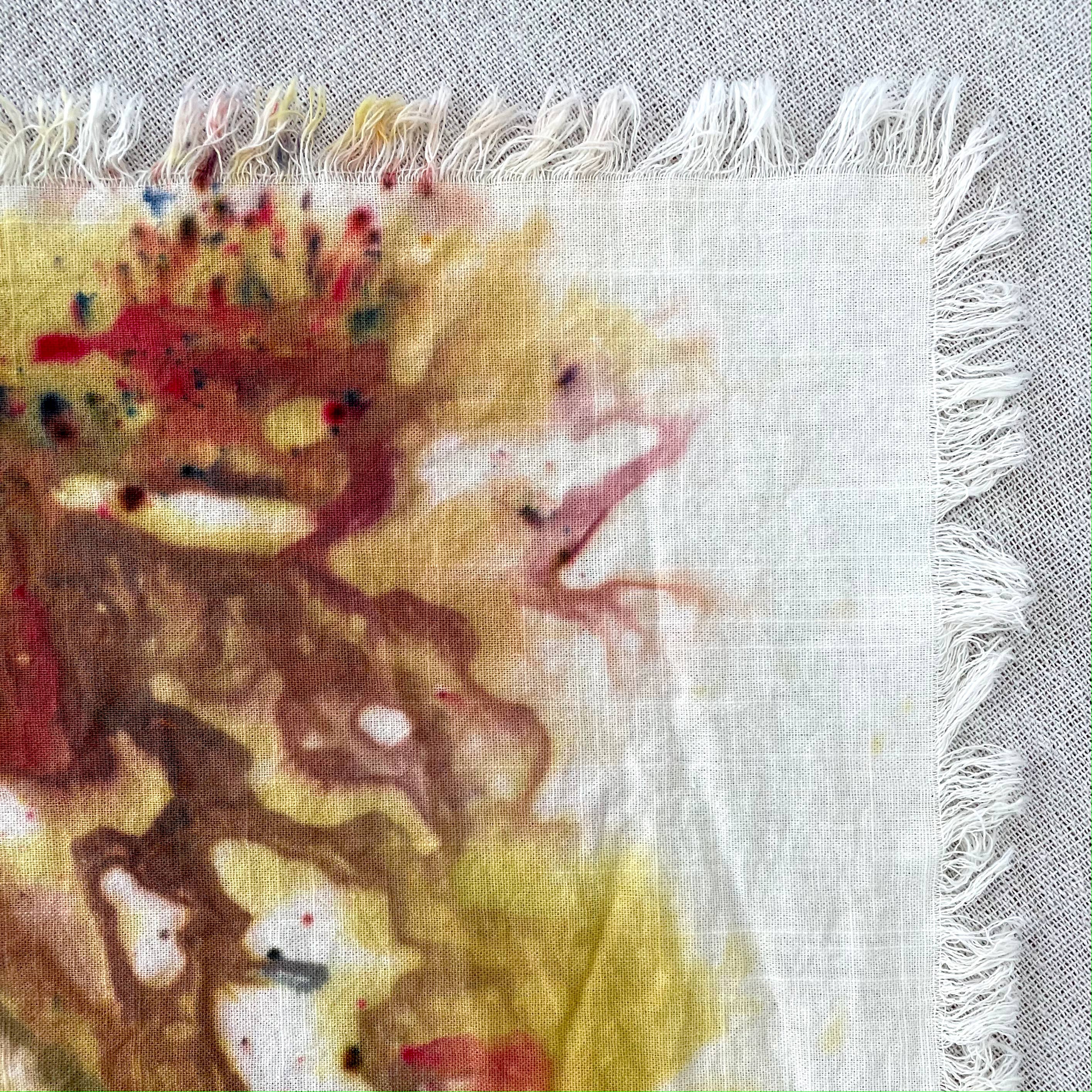 Merle Works – Engroshandel Middags- og stofserviet – Solsikke Håndfarvede Servietter3