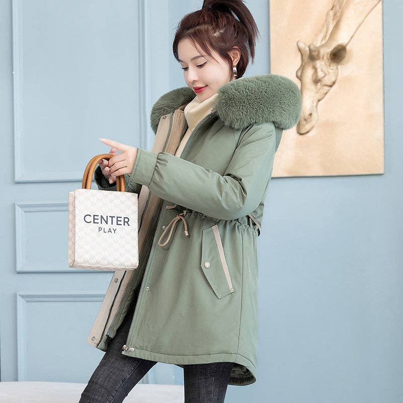 Marayn - Wholesale Parka - Women's - Chic 2025 Detachable Liner MidLength Winter Parka15