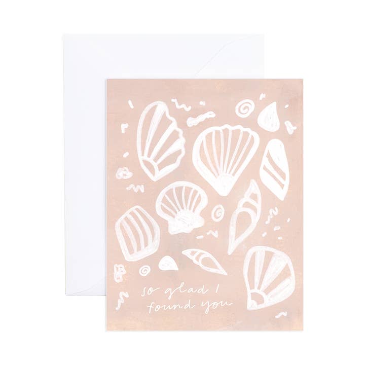 Madelana Pink Shells Love Card for wholesale by Evergreen Summer