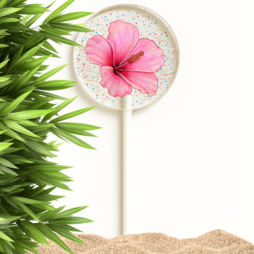 TheLollipopStudio - Wholesale Lollipop - Hawaiian Hibiscus & Aloha Lollipops, Tropical Favors7