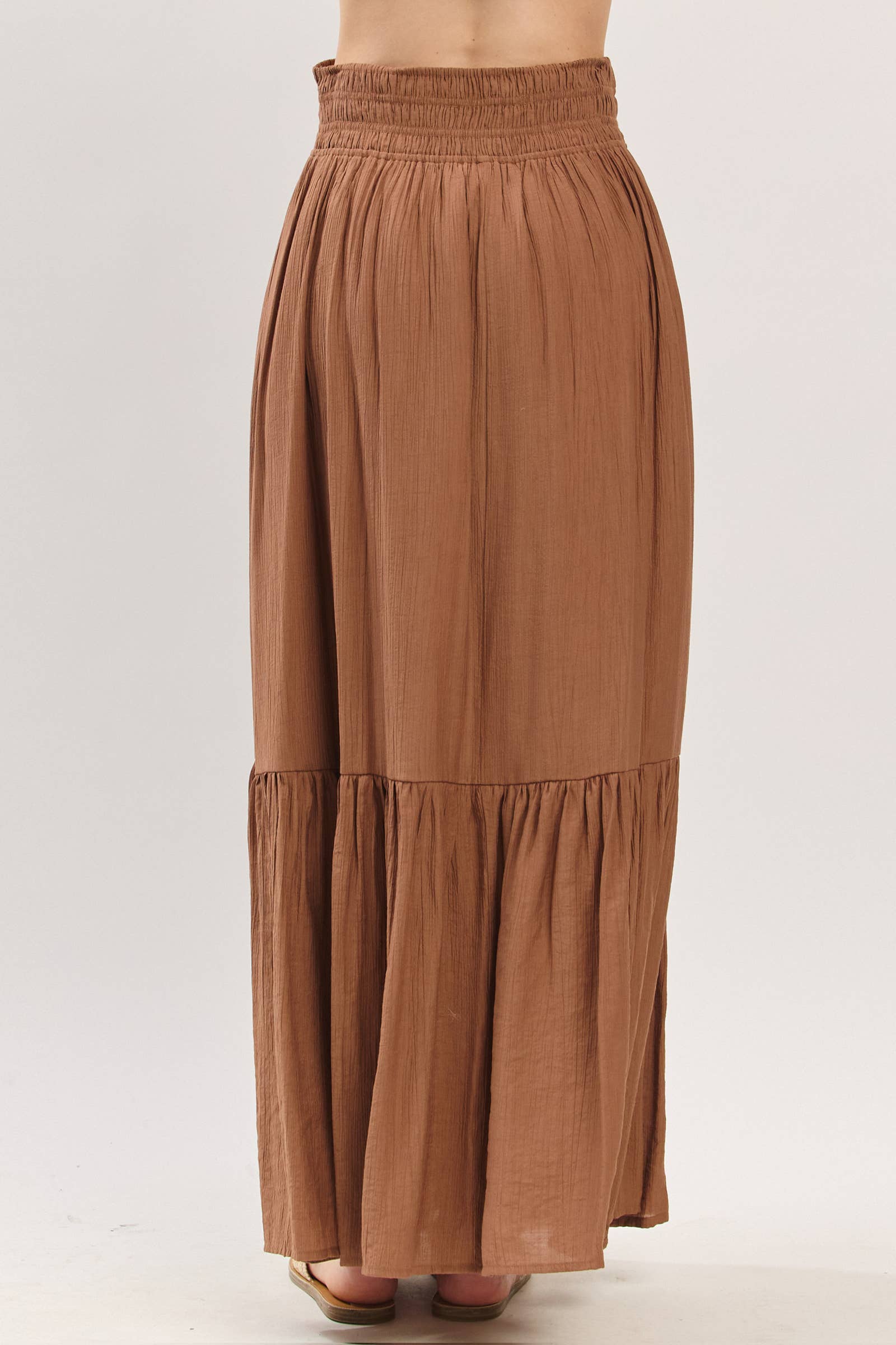 Final Touch - Wholesale Skirt - Women's - Tiered Center Slit Maxi Skirt - VS3399A20