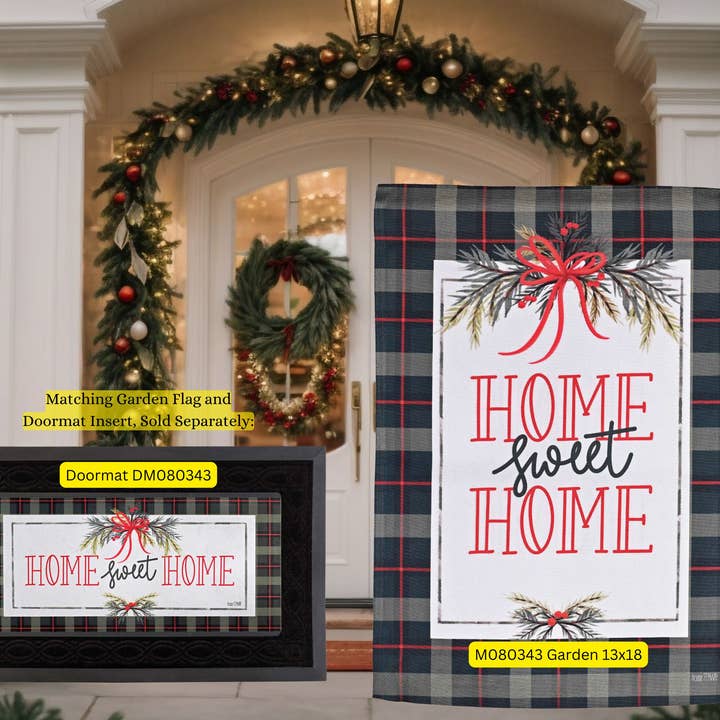 Magnolia - Wholesale Door Mat - Doormat Insert Plaid Home Sweet Home2