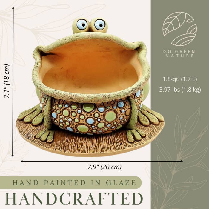 STP - Wholesale Plant Pot - Frog Ceramic Planter. Flower Pot / Terracotta2