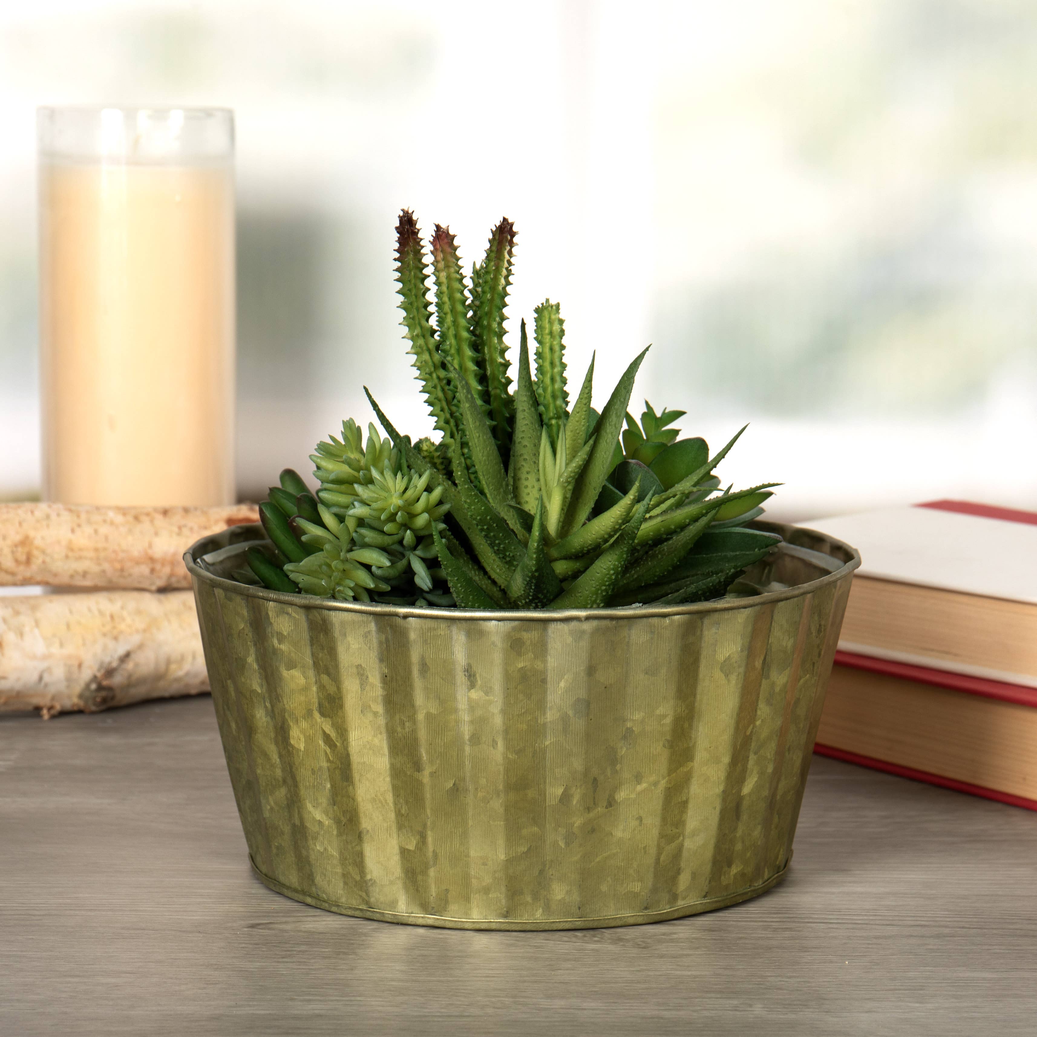 Willow Group - Wholesale Plant Pot - RD TIN PLANTER-VERDIGRIS5